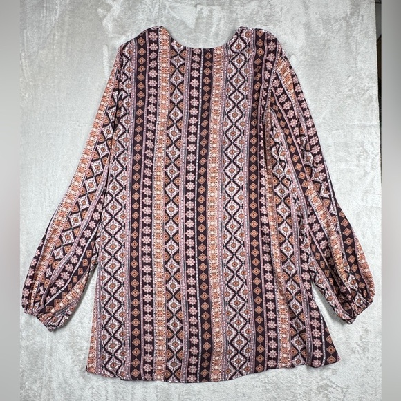 Show Me Your MuMu Lightning Bird Tunic Floral Boho Striped Lace Up Mini Dress M - Picture 10 of 16